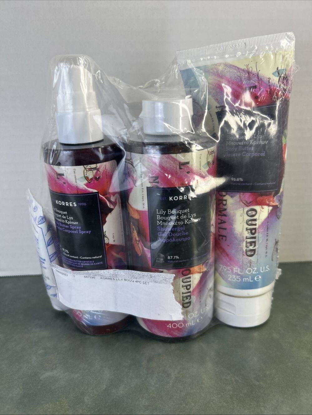 Korres Lily Bouquet Butter Shower Gel Body Butter Hydra Face Butter SEALED